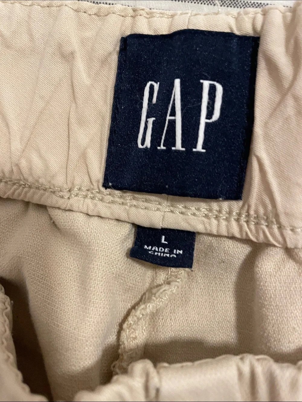 GAP Beige Elastic-Waist Cargo pants